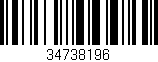 Código de barras (EAN, GTIN, SKU, ISBN): '34738196'