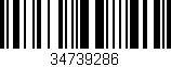Código de barras (EAN, GTIN, SKU, ISBN): '34739286'