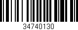 Código de barras (EAN, GTIN, SKU, ISBN): '34740130'