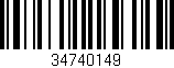 Código de barras (EAN, GTIN, SKU, ISBN): '34740149'