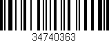 Código de barras (EAN, GTIN, SKU, ISBN): '34740363'