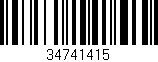 Código de barras (EAN, GTIN, SKU, ISBN): '34741415'