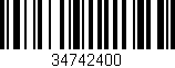 Código de barras (EAN, GTIN, SKU, ISBN): '34742400'