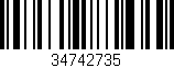Código de barras (EAN, GTIN, SKU, ISBN): '34742735'