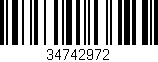 Código de barras (EAN, GTIN, SKU, ISBN): '34742972'
