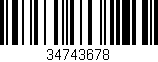 Código de barras (EAN, GTIN, SKU, ISBN): '34743678'