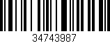 Código de barras (EAN, GTIN, SKU, ISBN): '34743987'