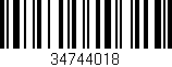 Código de barras (EAN, GTIN, SKU, ISBN): '34744018'