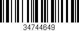 Código de barras (EAN, GTIN, SKU, ISBN): '34744649'