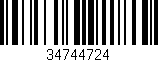 Código de barras (EAN, GTIN, SKU, ISBN): '34744724'