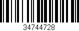 Código de barras (EAN, GTIN, SKU, ISBN): '34744728'