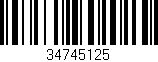 Código de barras (EAN, GTIN, SKU, ISBN): '34745125'