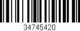 Código de barras (EAN, GTIN, SKU, ISBN): '34745420'