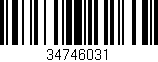 Código de barras (EAN, GTIN, SKU, ISBN): '34746031'