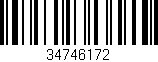 Código de barras (EAN, GTIN, SKU, ISBN): '34746172'