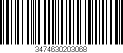 Código de barras (EAN, GTIN, SKU, ISBN): '3474630203068'