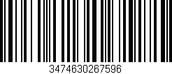 Código de barras (EAN, GTIN, SKU, ISBN): '3474630267596'