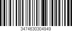 Código de barras (EAN, GTIN, SKU, ISBN): '3474630304949'