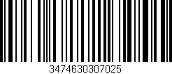 Código de barras (EAN, GTIN, SKU, ISBN): '3474630307025'
