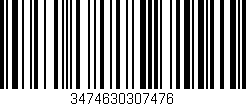 Código de barras (EAN, GTIN, SKU, ISBN): '3474630307476'