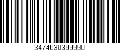 Código de barras (EAN, GTIN, SKU, ISBN): '3474630399990'