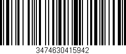 Código de barras (EAN, GTIN, SKU, ISBN): '3474630415942'