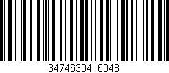 Código de barras (EAN, GTIN, SKU, ISBN): '3474630416048'
