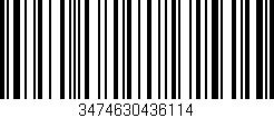 Código de barras (EAN, GTIN, SKU, ISBN): '3474630436114'