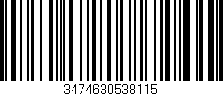 Código de barras (EAN, GTIN, SKU, ISBN): '3474630538115'