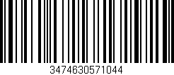 Código de barras (EAN, GTIN, SKU, ISBN): '3474630571044'