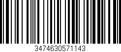 Código de barras (EAN, GTIN, SKU, ISBN): '3474630571143'