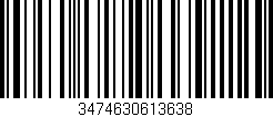 Código de barras (EAN, GTIN, SKU, ISBN): '3474630613638'