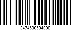 Código de barras (EAN, GTIN, SKU, ISBN): '3474630634800'