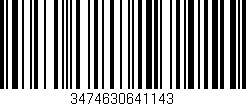 Código de barras (EAN, GTIN, SKU, ISBN): '3474630641143'