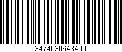 Código de barras (EAN, GTIN, SKU, ISBN): '3474630643499'