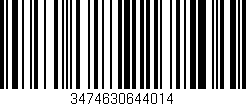 Código de barras (EAN, GTIN, SKU, ISBN): '3474630644014'