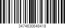 Código de barras (EAN, GTIN, SKU, ISBN): '3474630648418'