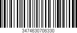 Código de barras (EAN, GTIN, SKU, ISBN): '3474630706330'