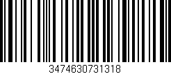Código de barras (EAN, GTIN, SKU, ISBN): '3474630731318'