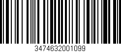 Código de barras (EAN, GTIN, SKU, ISBN): '3474632001099'