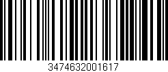 Código de barras (EAN, GTIN, SKU, ISBN): '3474632001617'