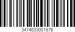 Código de barras (EAN, GTIN, SKU, ISBN): '3474633001876'