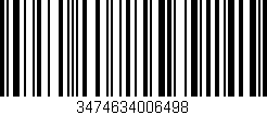 Código de barras (EAN, GTIN, SKU, ISBN): '3474634006498'