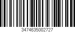 Código de barras (EAN, GTIN, SKU, ISBN): '3474635002727'