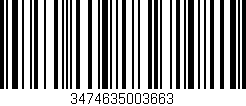 Código de barras (EAN, GTIN, SKU, ISBN): '3474635003663'