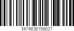 Código de barras (EAN, GTIN, SKU, ISBN): '3474636158027'