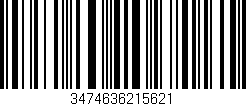 Código de barras (EAN, GTIN, SKU, ISBN): '3474636215621'