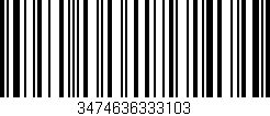 Código de barras (EAN, GTIN, SKU, ISBN): '3474636333103'