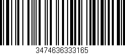 Código de barras (EAN, GTIN, SKU, ISBN): '3474636333165'