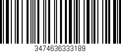 Código de barras (EAN, GTIN, SKU, ISBN): '3474636333189'